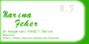 marina feher business card